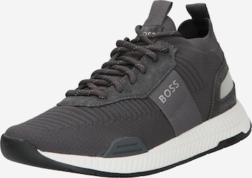 BOSS Sneakers 'Titanium' in Grey: front