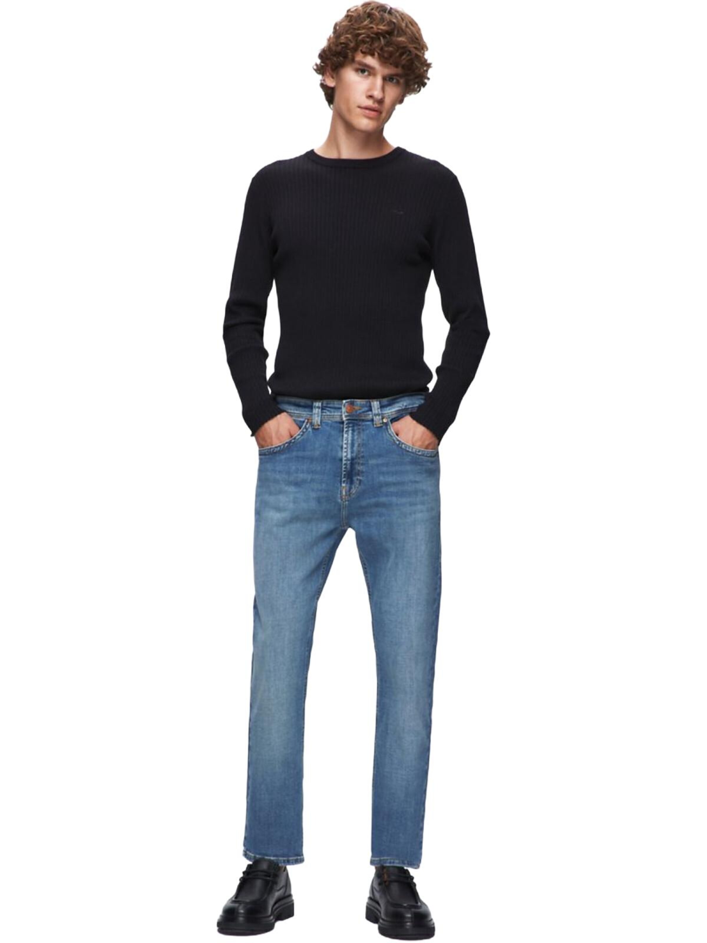 LTB Jeans - regular Vaquero 'LTB Jeans Hollywood Y Straight Leg Mid Waist Mid Indigo Jeanshose' en azul: frente
