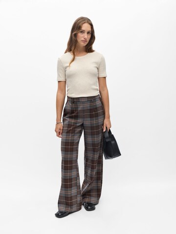 OBJECT Wide leg Broek 'OBJLisa' in Bruin