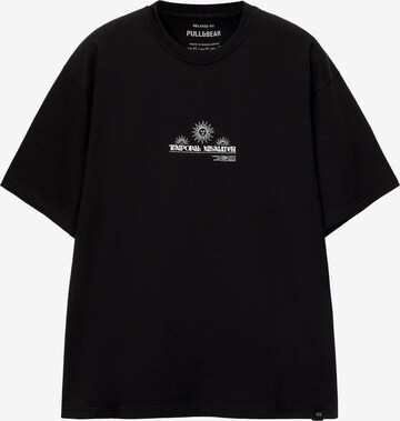 Tricou de la Pull&Bear pe negru: față