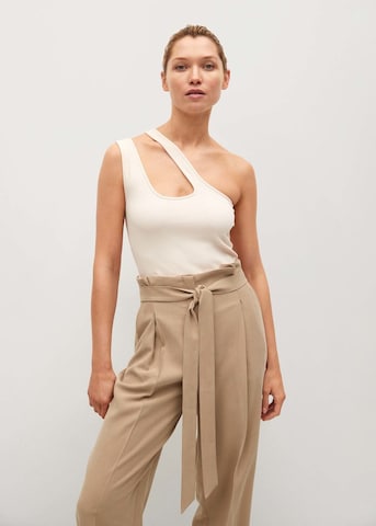 MANGO Loosefit Hose 'Camelia' in Beige