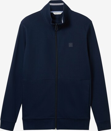 TOM TAILOR Zip-Up Hoodie in Blue: front