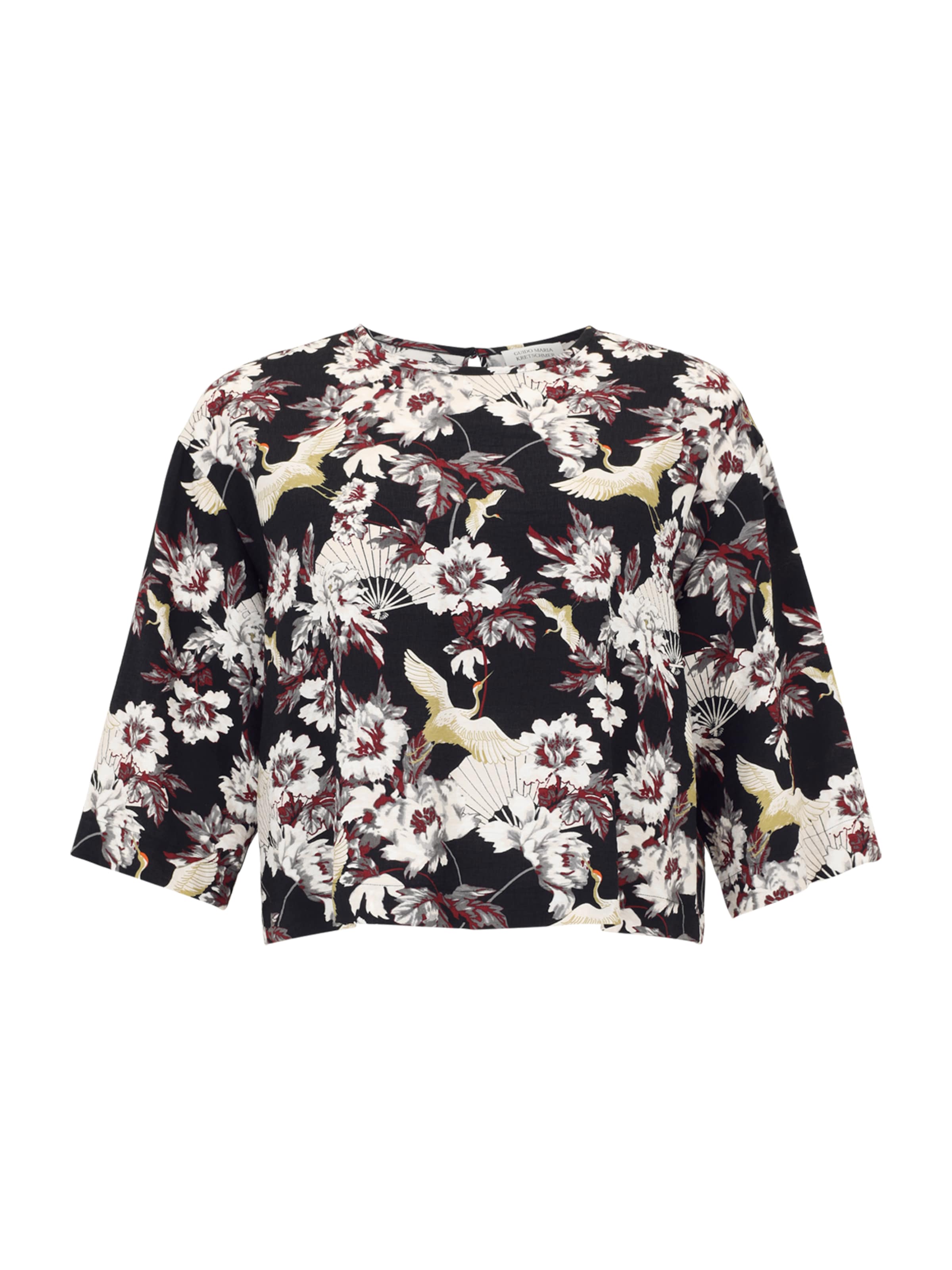 Camicia da donna 'Orelia' Guido Maria Kretschmer Curvy di colore champagne / rosso scuro / nero / offwhite, Visualizzazione prodotti