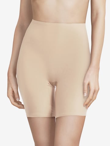 Pantalon modelant Chantelle en beige : devant