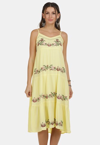 usha FESTIVAL Summer Dress in Yellow: front