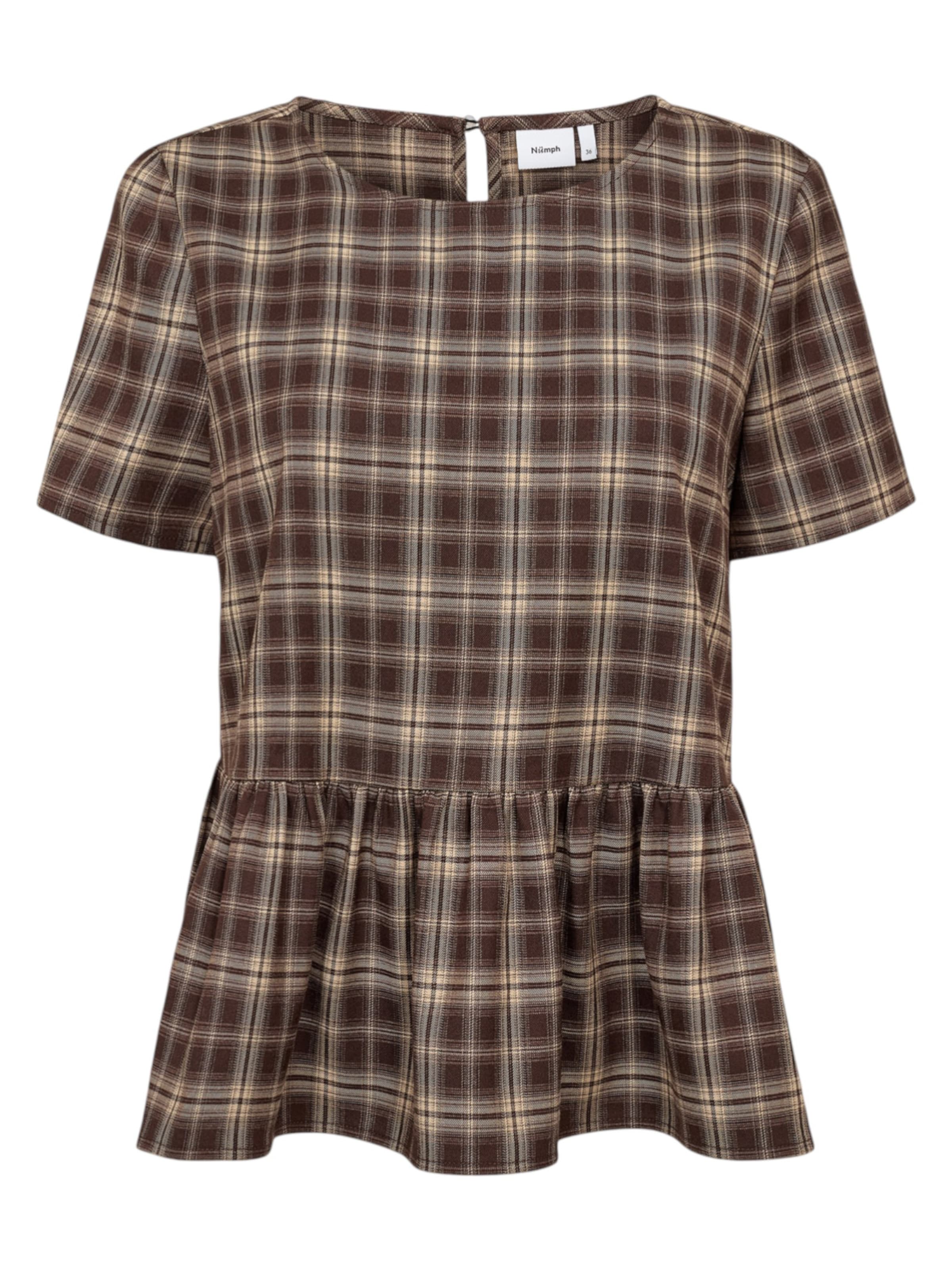 NÜMPH Bluse 'NUMARLIE BLOUSE' in Braun: Vorderseite