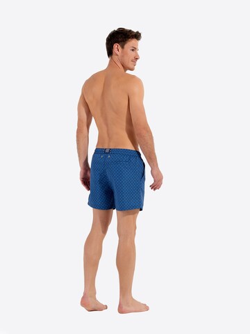 HOM Swimming shorts ' Beach Boxer Hendaye ' in Blue