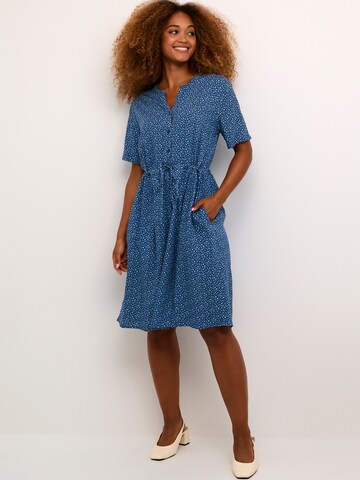 Cream Shirt dress 'Tiah' in Blue