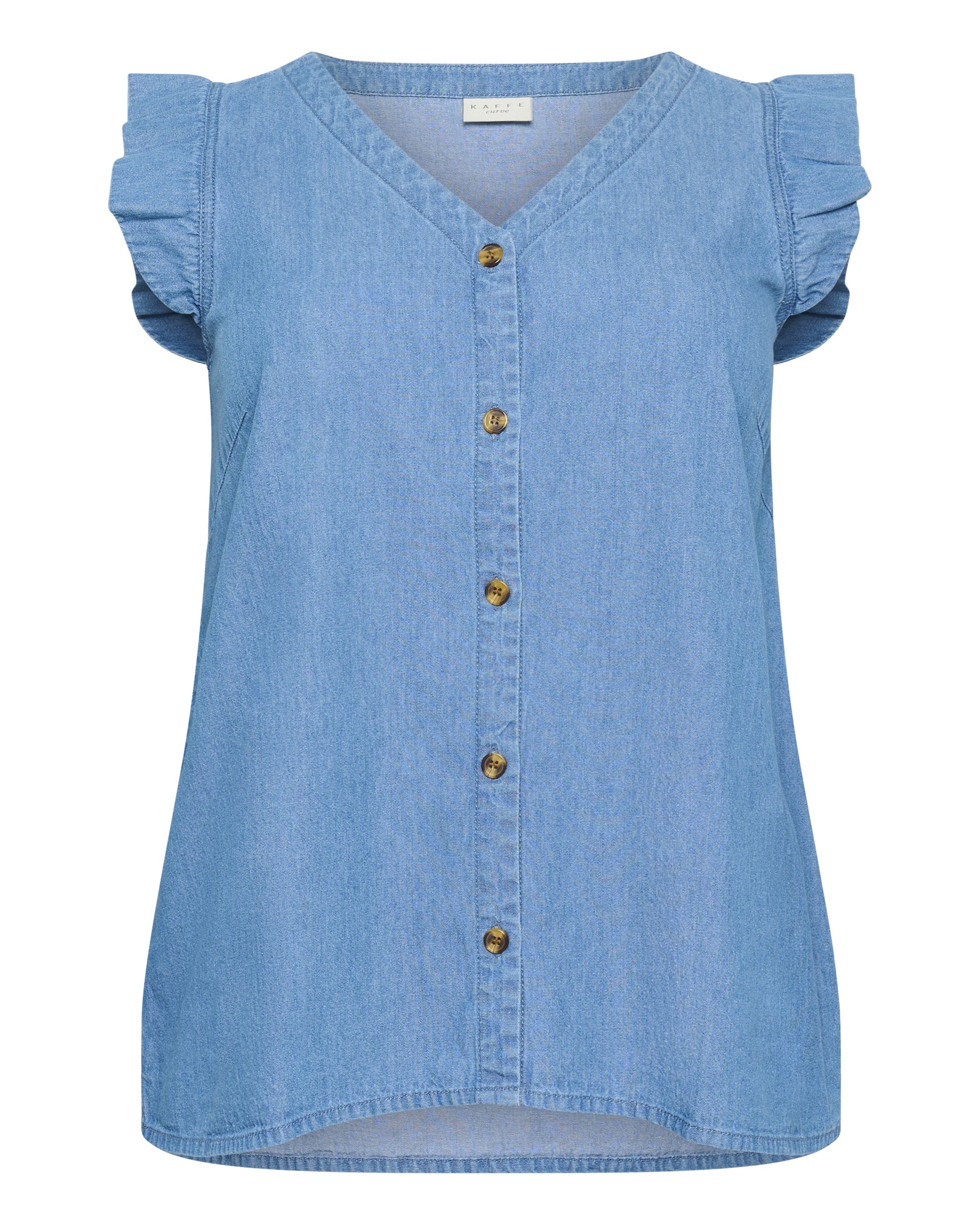 KAFFE CURVE Блузка 'KCLouisa' в Синий: спереди