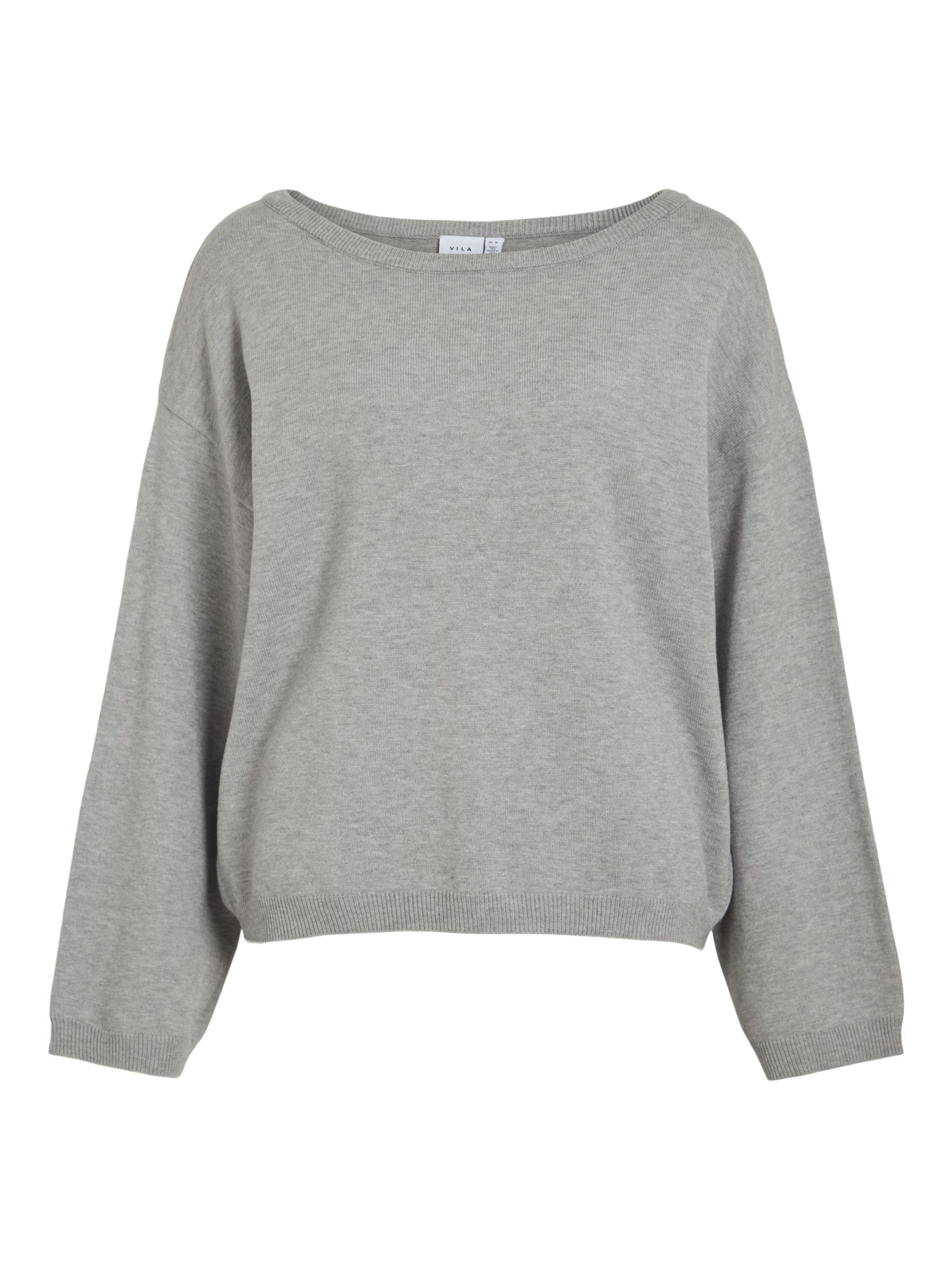 VILA Sweater in Grey: front