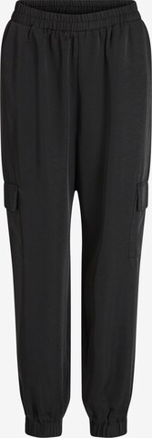 VILA Tapered Cargo Pants 'PETRA' in Black: front