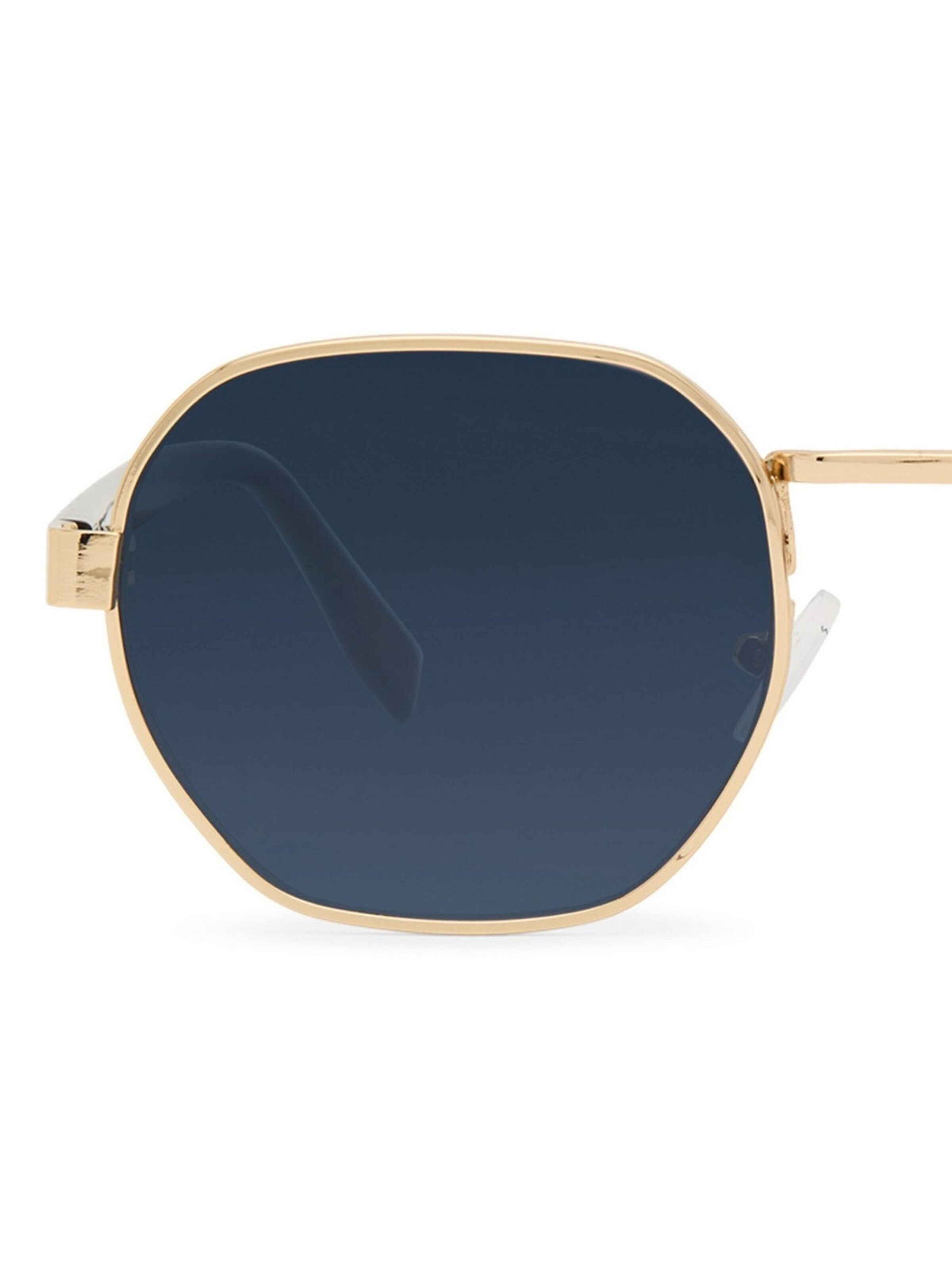 Lunettes de soleil 'Solo-Solis Classic Hexagon Sonnenbrille' Maxte en bleu
