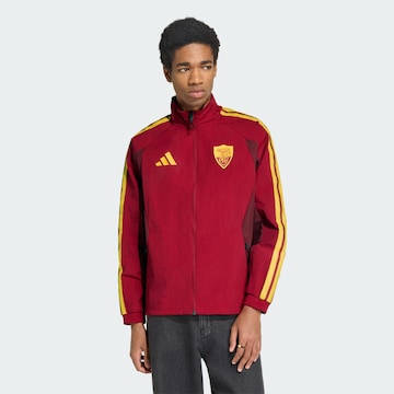 ADIDAS PERFORMANCE - Chaqueta de chándal 'AS Rom Anthem' en rojo: frente