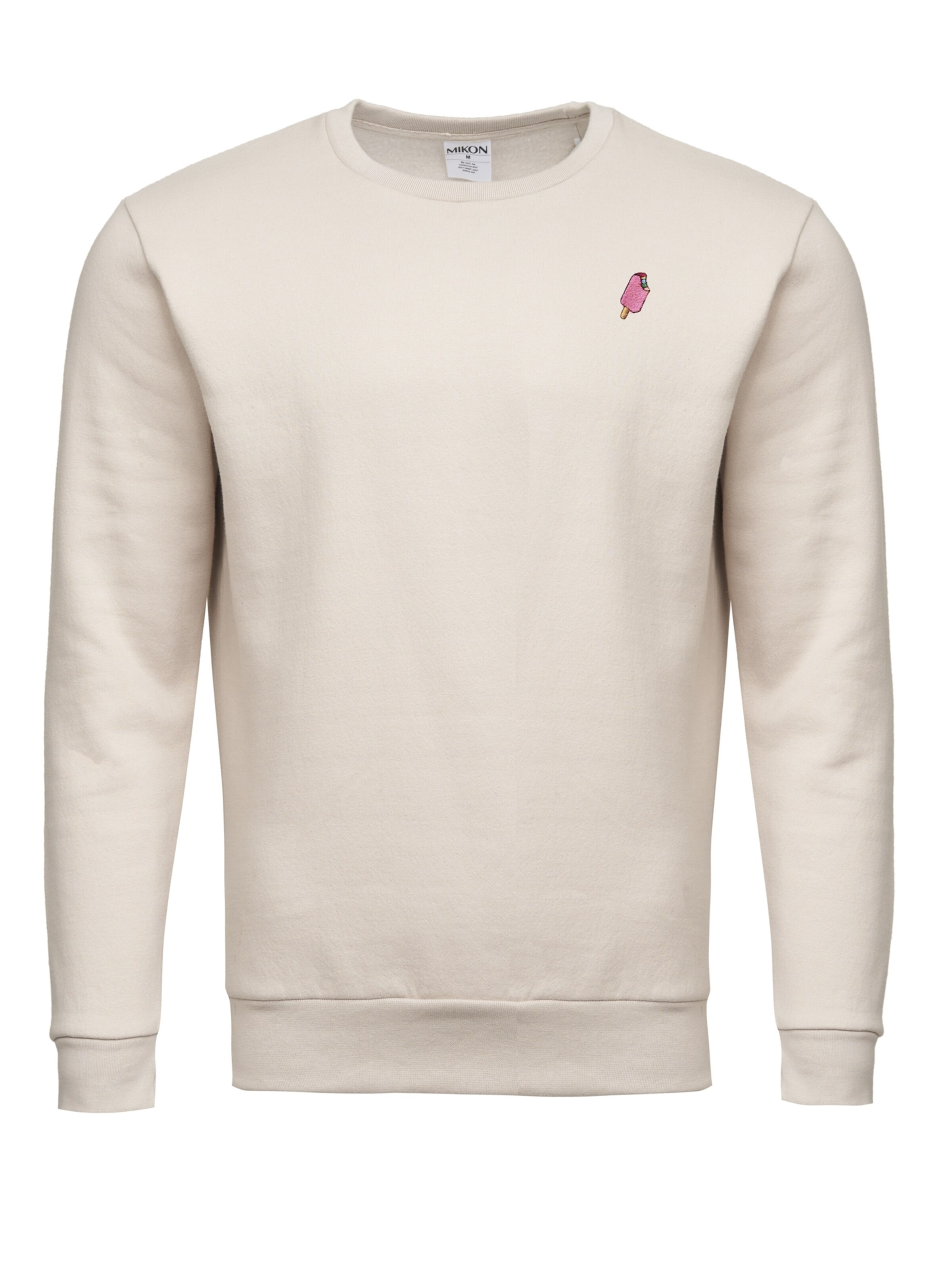 Mikon Sweatshirt 'Eis' in Beige: voorkant