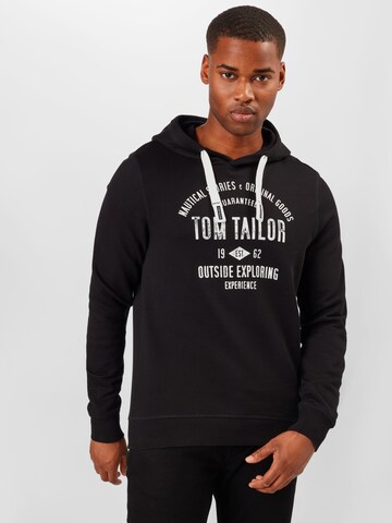 TOM TAILOR Tréning póló - fekete: elől