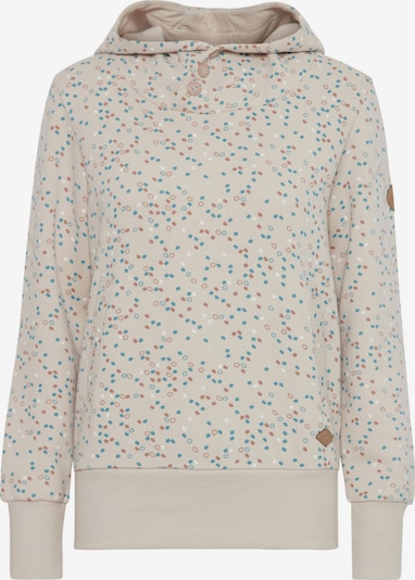 Oxmo Sweatshirt 'Beate' in L in beige / blau / braun / weiß, Produktansicht