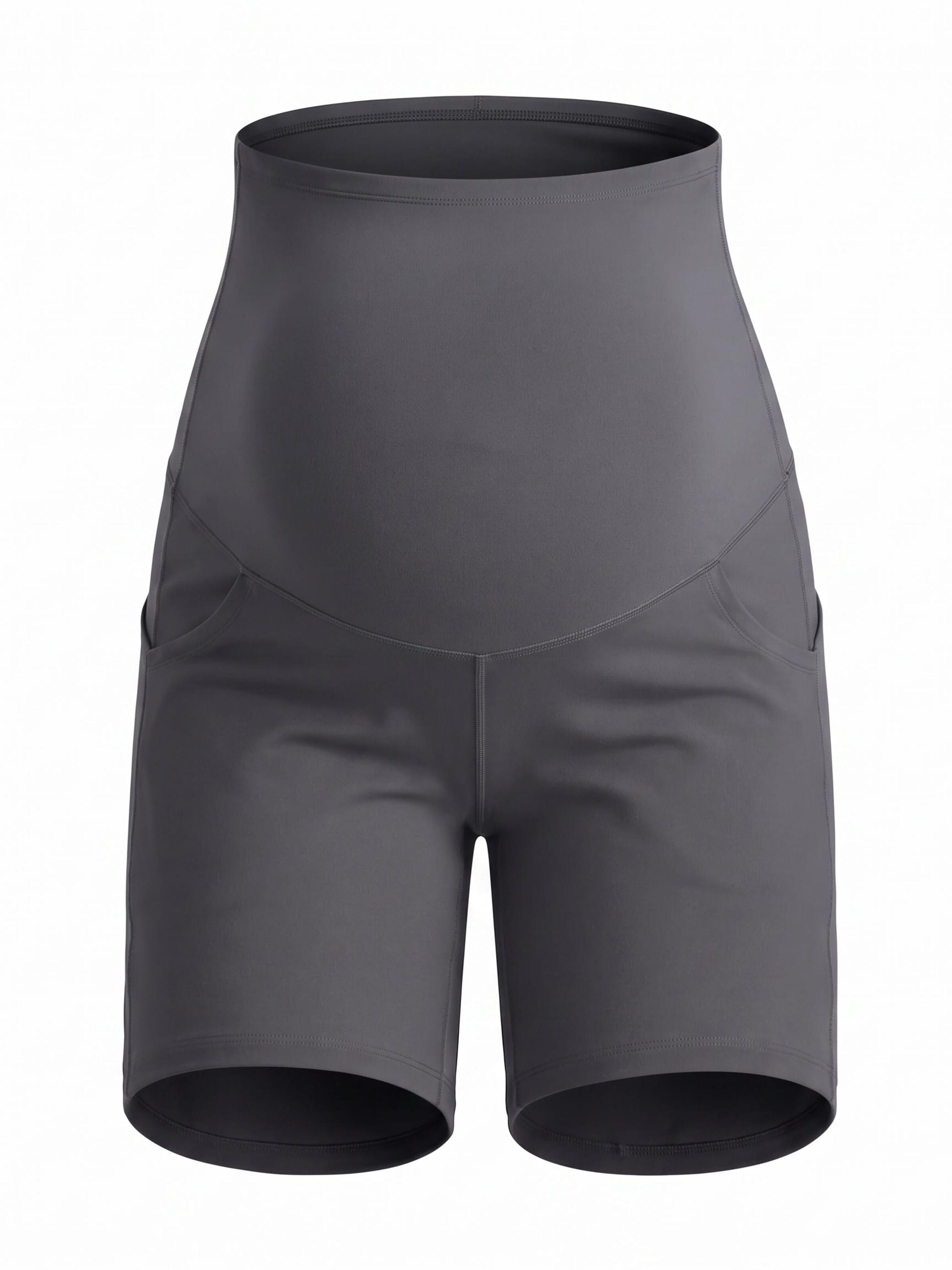 G4Free Hose 'Umstandsshorts mit Taschen, dehnbare Schwangerschafts-Yogahosen'‌‌‌‌‌‌‌‌ in 36 in dunkelgrau, Produktansicht