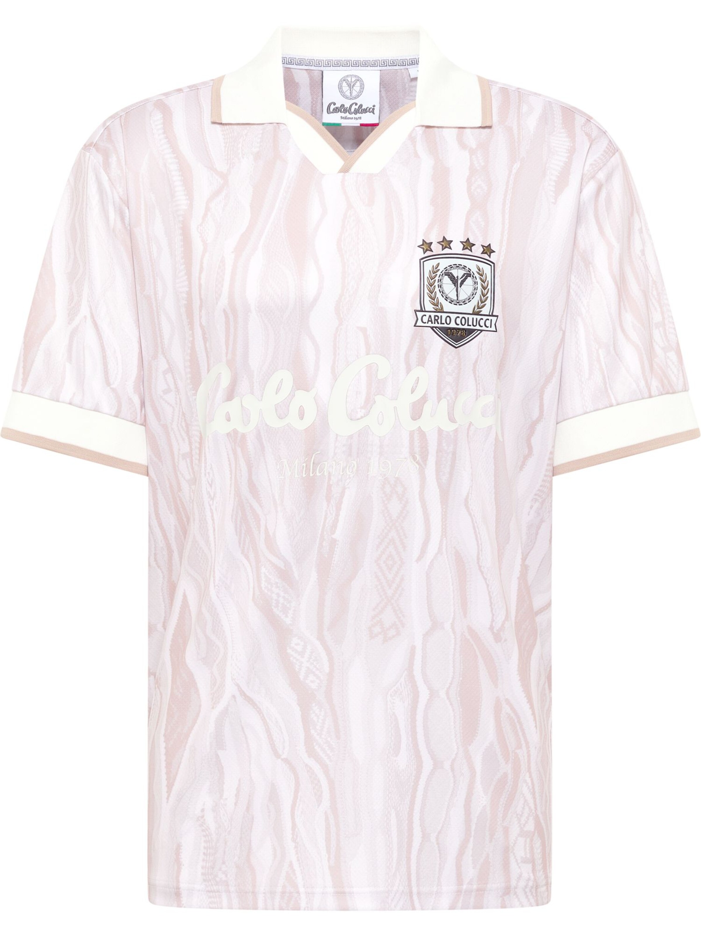 Carlo Colucci T-Shirt 'Feichter' in Beige: Vorderseite