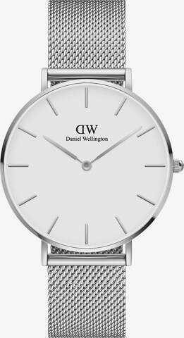 Daniel Wellington Analógové hodinky 'Petite Sterling S White' - strieborná: predná strana