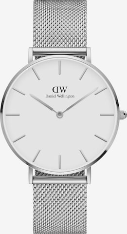 Daniel Wellington Analógové hodinky 'Petite Sterling S White' - strieborná: predná strana