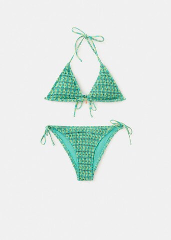 MANGO TEEN Triangle Bikini in Green