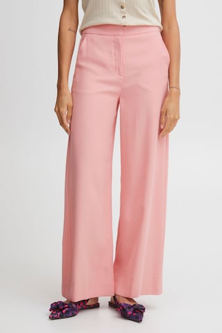 b.young Wide leg Broek in Roze: voorkant