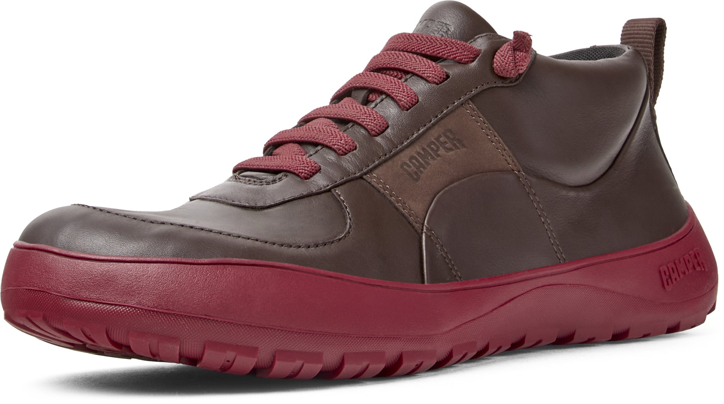 CAMPER - Zapatillas deportivas altas ' Peu Serra ' en marrón: frente