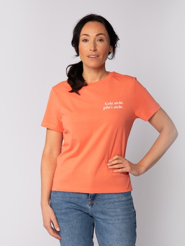 T-shirt 'Geht Nicht Gibts Nicht' Watapparel en orange : devant