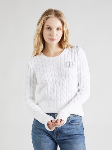 Pull-over Lauren Ralph Lauren en blanc : devant