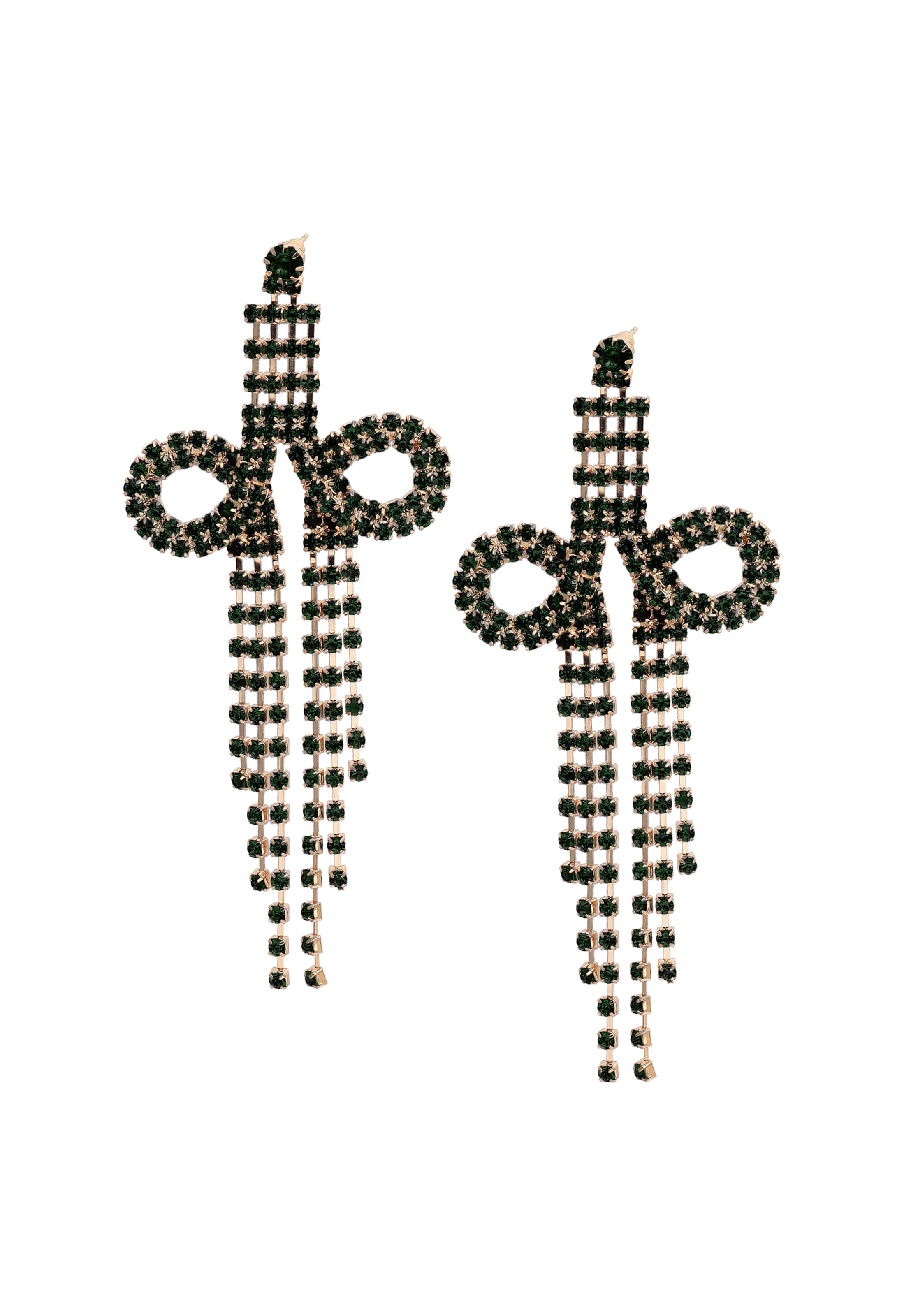 SOHI Kolczyki ' Dara ' w kolorze czarny: przód