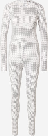 BZR Jumpsuit 'Regina Roxana' in Wit: voorkant