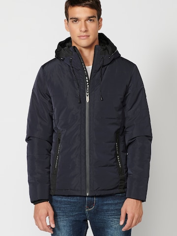 KOROSHI Between-Season Jacket in Blue: front