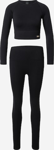 Misspap - Ropa para correr en negro: frente