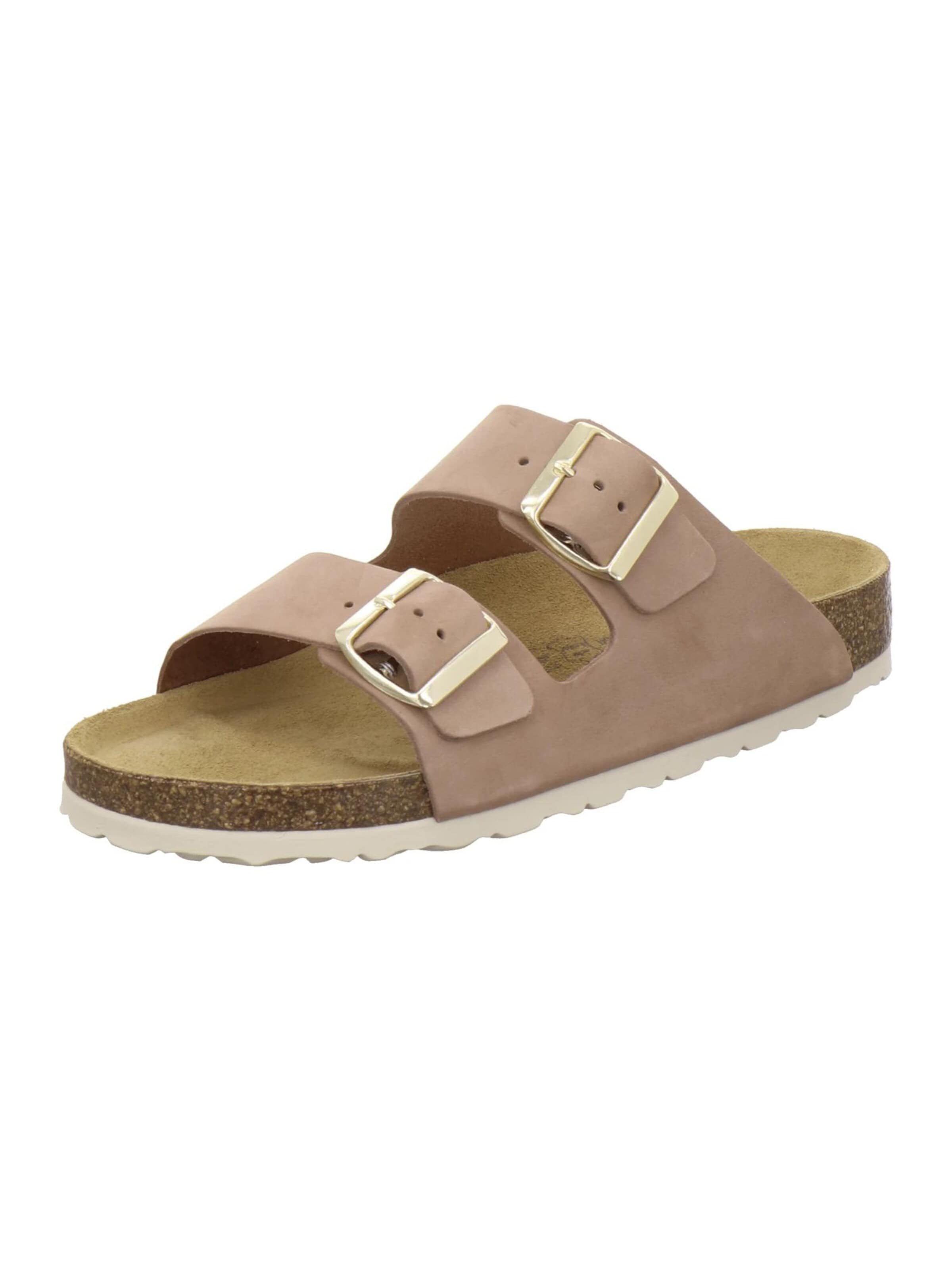 AFS-Schuhe Pantolette 'Pantoletten Damen Zweischnaller piedra' in Beige: Vorderseite