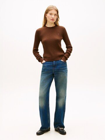 TOMMY HILFIGER Pullover in Braun