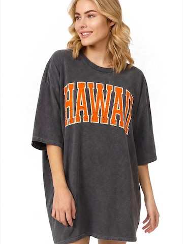 Worldclassca Oversized Shirt 'HAWAII' in Grey: front