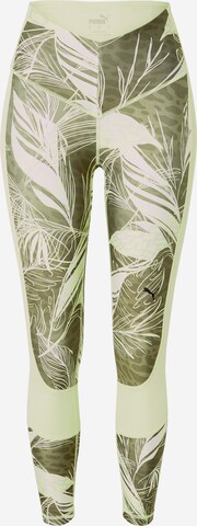 PUMA Skinny Workout Pants 'Eversculpt' in Green: front