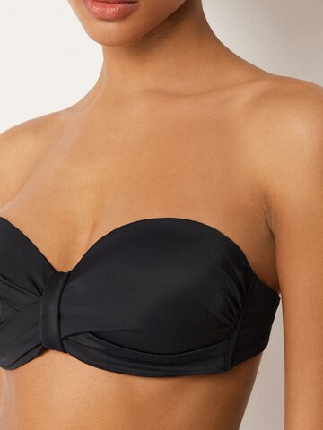 CALZEDONIA Bandeau Bikinitop 'Premium Sculpt' in Schwarz