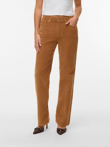 VERO MODA Wide Leg Hose 'MELISA ' in Braun: Vorderseite