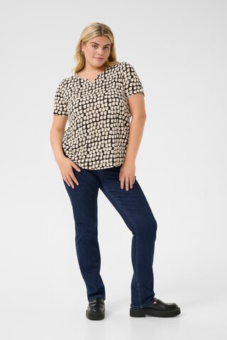 T-shirt 'Mella' KAFFE CURVE en noir