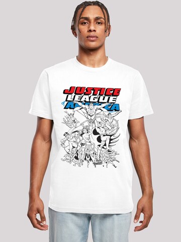T-Shirt 'DC Comics Justice League' F4NT4STIC en blanc : devant