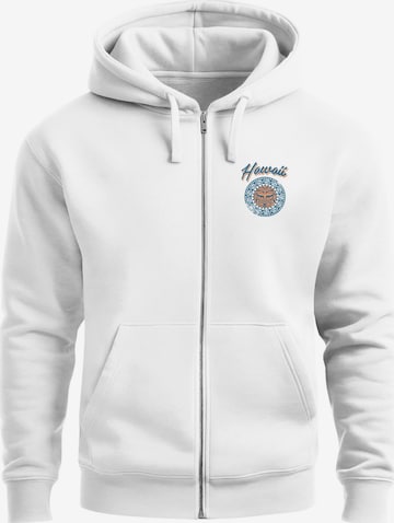 Neverless Sweatjacke 'Maui' in Weiß: Vorderseite