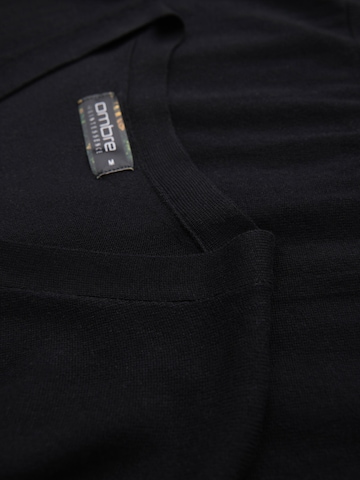 Ombre Gebreid vest in Zwart