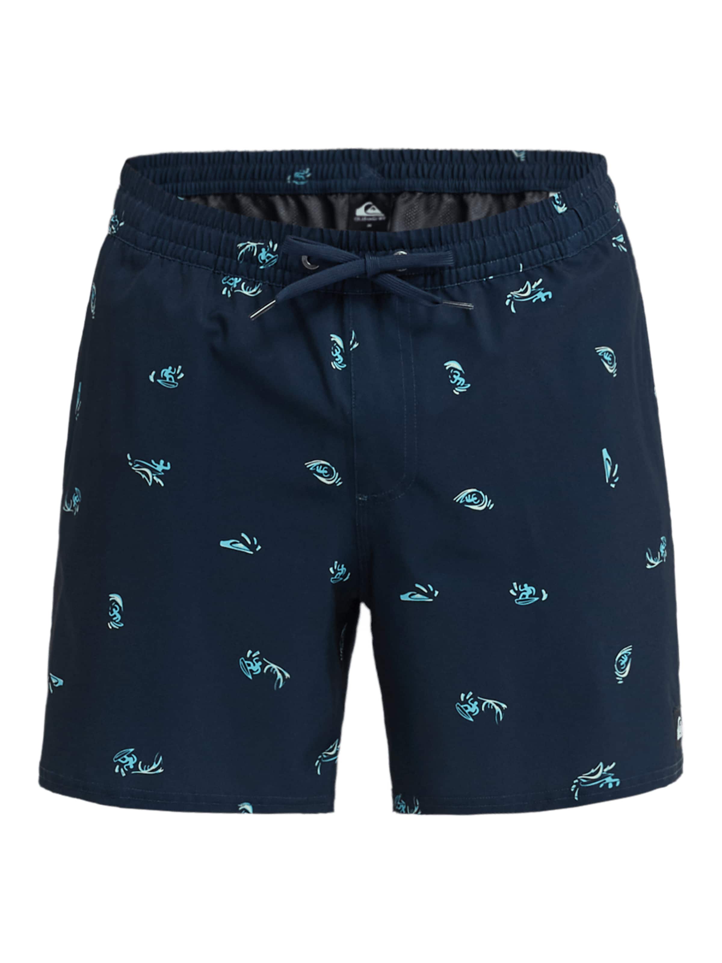 QUIKSILVER Badeshorts 'Stretch Printed Volley 16' in Blau: Vorderseite