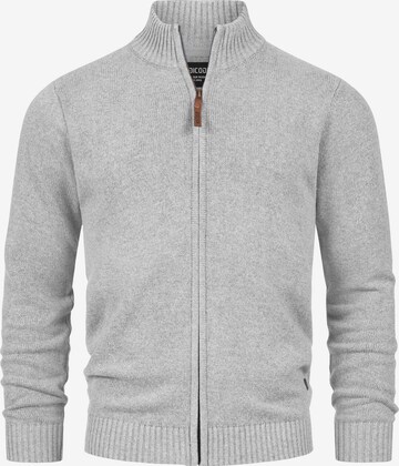 INDICODE JEANS Knit Cardigan ' Lut' in Grey: front