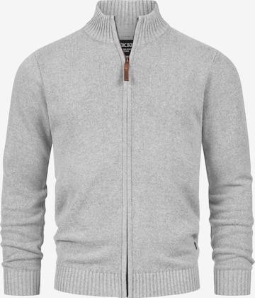 INDICODE JEANS Knit Cardigan ' Lut' in Grey: front