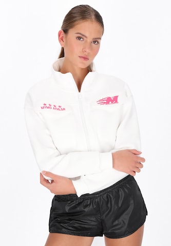 myMo ATHLSR - Sudadera con cremallera en blanco: frente