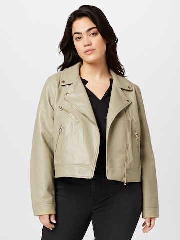 Vero Moda Curve - Chaqueta de entretiempo 'Fine Heida' en beige: frente