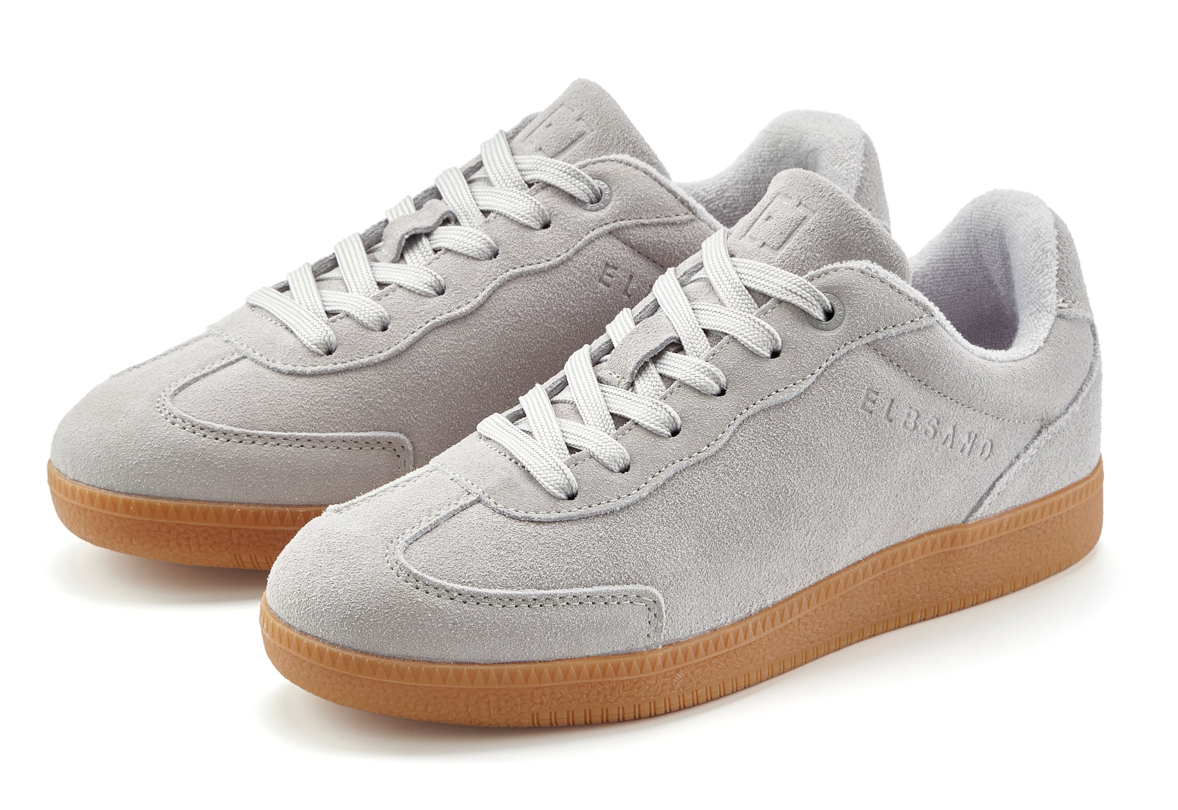 Baskets basses Elbsand en gris : devant