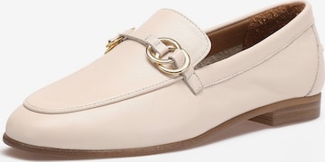 INUOVO Classic Flats in White: front